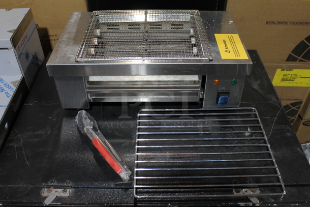 BRAND NEW SCRATCH AND DENT! 2023 Hoocoo IBG-18 Stainless Steel Commercial Countertop Electric Powered Barbecue BBQ Grill. 110 Volts, 1 Phase. Tested and Working! - Image 2 of 7