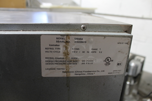 Manitowoc QM45A Stainless Steel Commercial Self Contained Ice Machine. 115 Volts, 1 Phase.  - Image 3 of 3