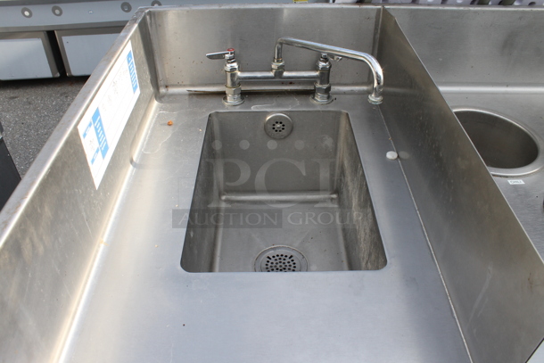 Stainless Steel Commercial Table w/ Sink Bay, 8 Steam Wells and Under Shelf. - Image 7 of 11