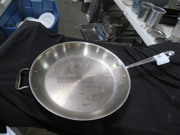 One 14.5 Stainless Steel fry Pan. 