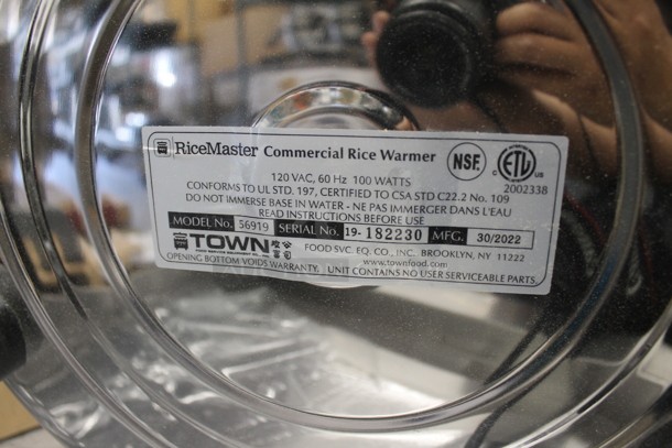 BRAND NEW SCRATCH AND DENT! 2022 RiceMaster 56919 Commercial Stainless Steel Electric Countertop Rice Warmer. 120V. Tested And Working!  - Image 4 of 5
