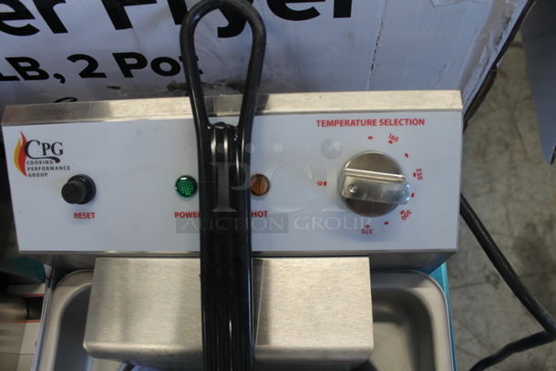 BRAND NEW SCRATCH AND DENT! CPG 351EF302 Cooking Performance Group Commercial Stainless Steel Electric Countertop Dual Tank Fryer. Tested And Working! - Image 4 of 10