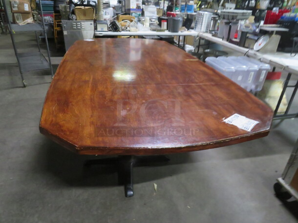 One Solid Wooden Table Top On A Dual Pedestal Base. 97X50X29 - Image 3 of 3