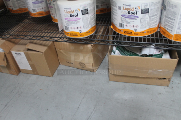 Black 4 Tier Wire Shelving Unit w/ Contents Including Labels on Commercial Casters. BUYER MUST REMOVE. - Image 7 of 7