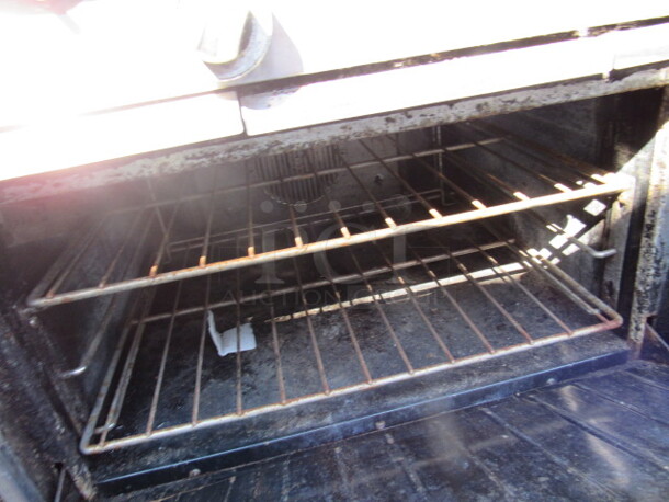 One US Range 10 Burner Gas Range With SS Over Shelf On Casters. 60X36X57.5 - Image 3 of 4