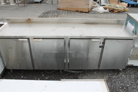 Stainless Steel Commercial Work Top 4 Door Cooler. Does Not Come w/ Remote Compressor. 