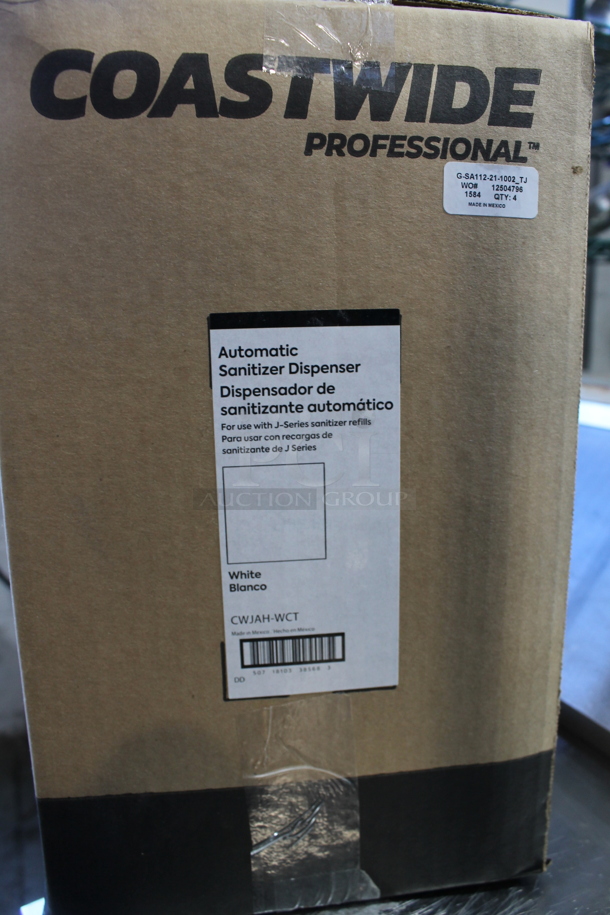 Box of 4 BRAND NEW! Coastwide J Series CWJAH White Poly Hand Sanitizer Dispensers. - Image 3 of 5