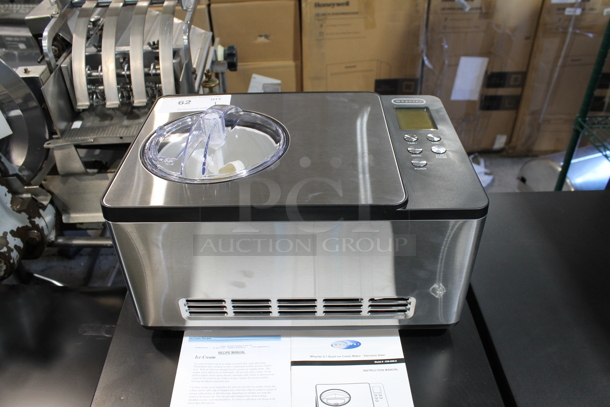 BRAND NEW SCRATCH AND DENT! Whynter ICM-200LS 2.1 Quart Capacity Automatic Compressor Ice Cream Maker in Stainless Steel. 115 Volts, 1 Phase. Tested and Working! - Image 1 of 7