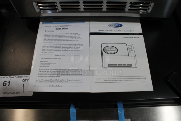 BRAND NEW SCRATCH AND DENT! Whynter ICM-200LS 2.1 Quart Capacity Automatic Compressor Ice Cream Maker in Stainless Steel. 115 Volts, 1 Phase. Tested and Working! - Image 2 of 7