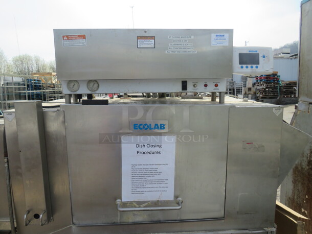 One Ecolab Conveyor Dishwasher. Unable To Test. 60X32X67. - Image 2 of 2