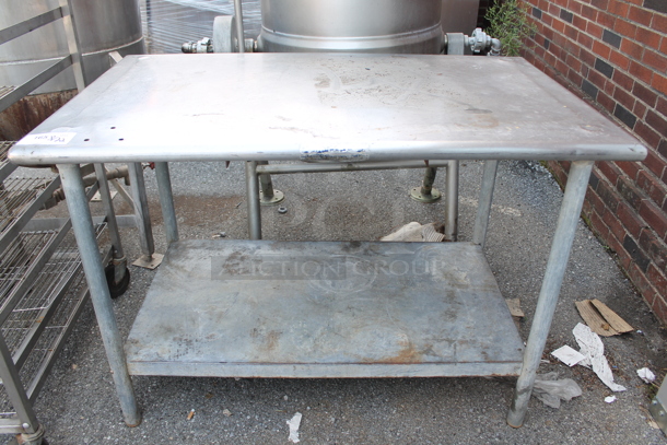 Stainless Steel Table w/ Metal Under Shelf. - Image 1 of 2