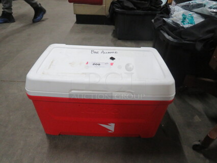 One Igloo Cooler.
