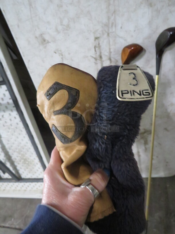 Vintage Wooden Golf Clubs - Image 2 of 3