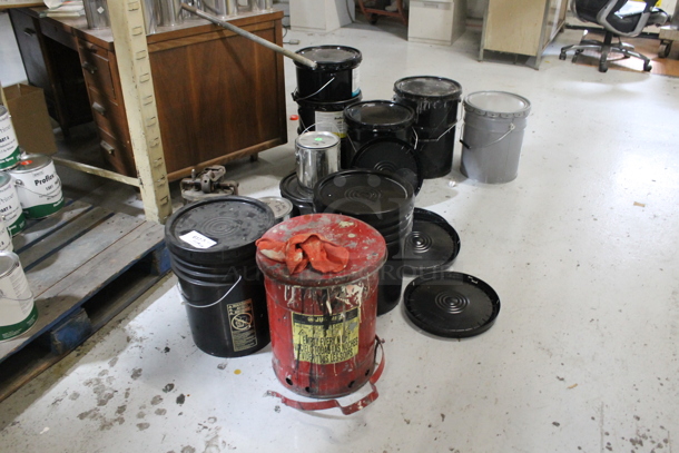 ALL ONE MONEY! Lot of Various Buckets Including Proflex Primer Clear Blue. BUYER MUST REMOVE. - Image 2 of 6