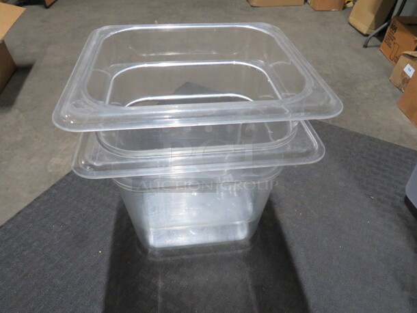 Cambro 1/6 Size 6 Inch Deep Food Storage Container. 2XBID. - Image 1 of 1