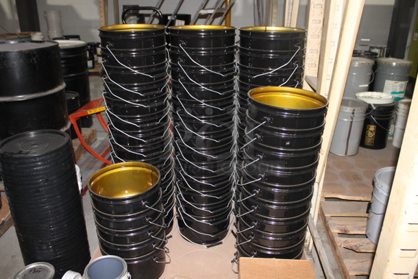 ALL ONE MONEY! PALLET LOT of Various Buckets Including NEW Black Buckets. BUYER MUST REMOVE. - Image 4 of 4