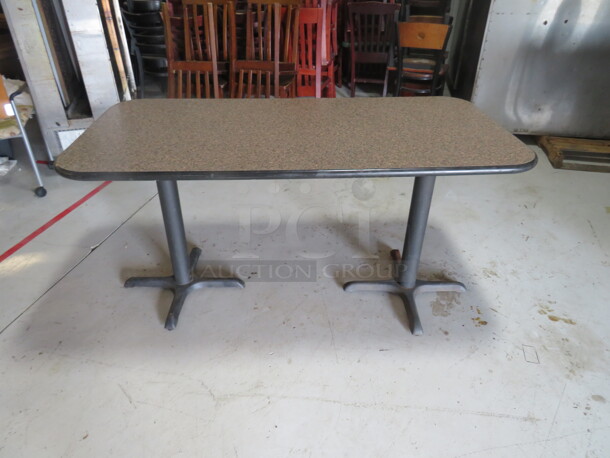 One Laminate Table Top On A Dual Pedestal Base. 60X30X30