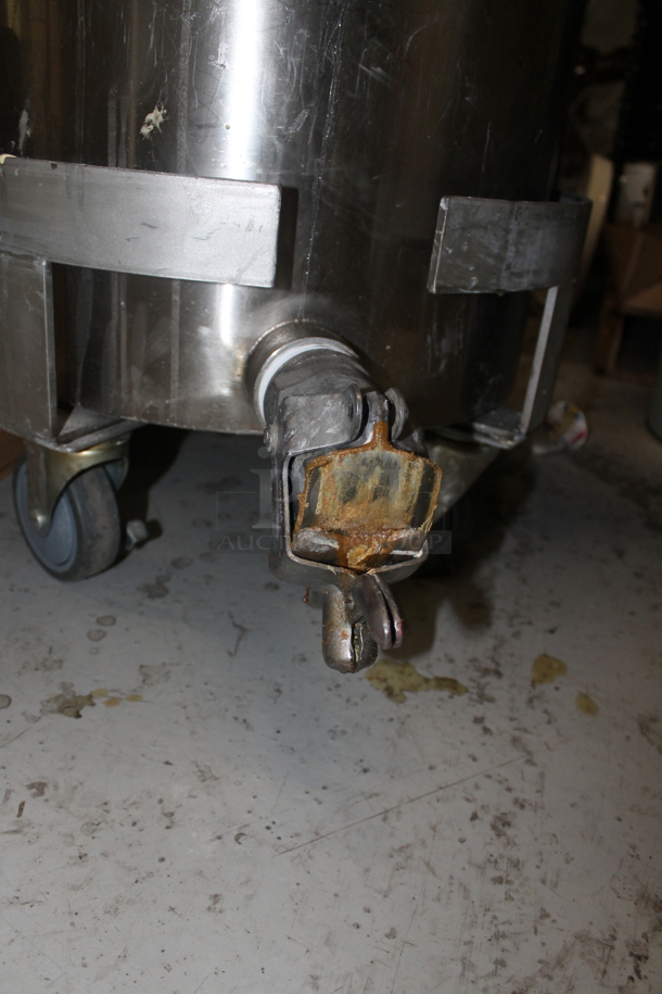 Metal Tank w/ Spigot on Commercial Casters. - Image 5 of 6