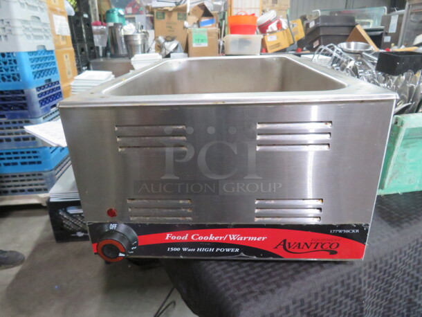 One Avantco Food Warmer. Model# 177W50CKR. 120 Volt. 14.5X22.5X9 - Image 1 of 1