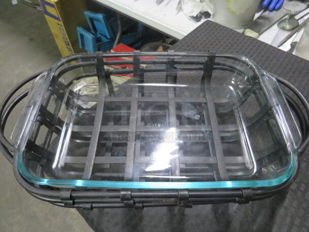 One Multi Use Black Metal Basket. Bread/Serving. - Image 3 of 3