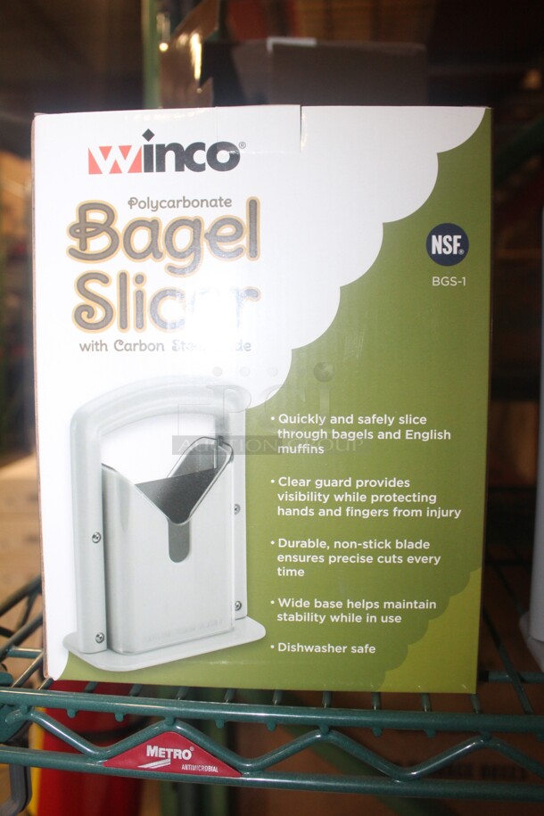 NEW IN BOX! 4 Winco Bagel Slicers. 4X Your Bid!  - Image 2 of 2
