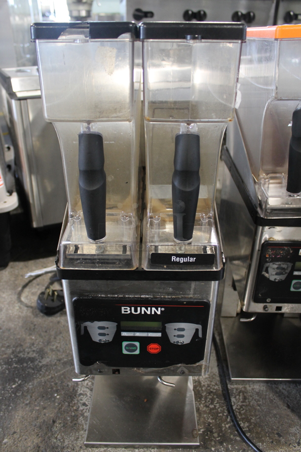 2010 Bunn MHG Stainless Steel Commercial Countertop 2 Hopper Coffee Bean Grinder. 120 Volts, 1 Phase. Tested and Working! - Image 2 of 8
