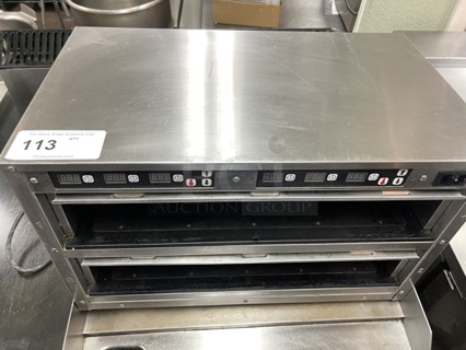 Carter Hoffmann Commercial hot holding box  115 volt Tested and Working Carter-Hoffmann MC212GS-2T 24.38"W Freestanding Warming Unit w/ (2) 18" Compartments, 120v