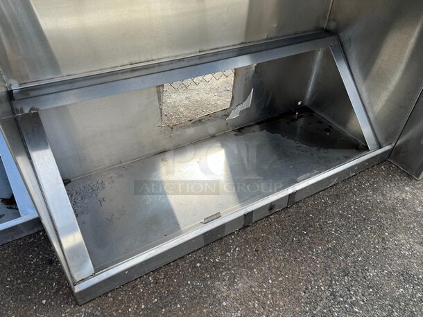 5' Stainless Steel Commercial Grease Hood w/ Make Up Fan Frame. 62x58x24 - Image 3 of 4