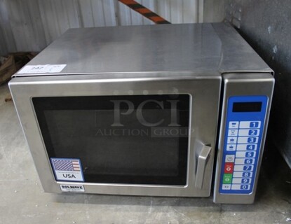 BRAND NEW SCRATCH AND DENT! 2023 Solwave SWA12T Stainless Steel Commercial Countertop Microwave Oven. 120 Volts, 1 Phase.