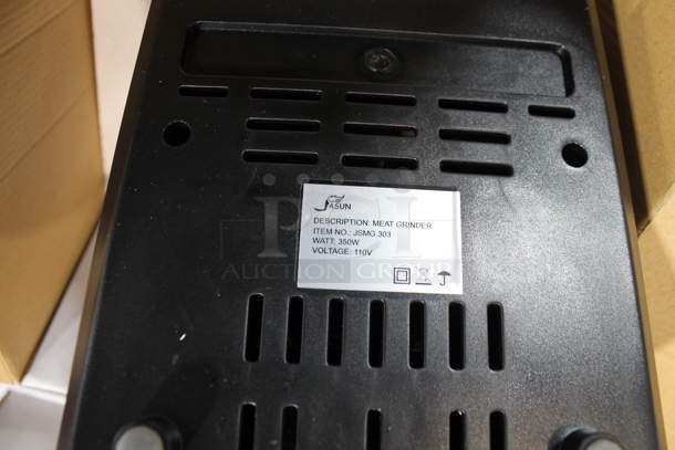 2 BRAND NEW IN BOX! Jasun JSMG 303 Metal Countertop Electric Meat Grinder. 110 Volts, 1 Phase. 2 Times Your Bid! - Image 6 of 6
