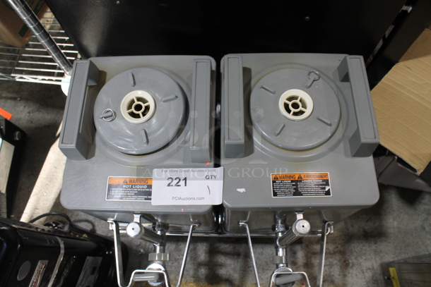 Bunn 2SH STAND Stainless Steel Commercial Countertop Satellite Server Stand w/ 2 Bunn Satellite Servers. 120 Volts, 1 Phase. Tested and Working! - Image 2 of 6