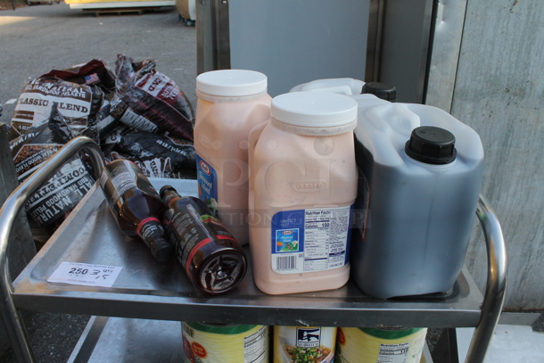 Stainless Steel Commercial 3 Tier Cart w/ Contents on Commercial Casters. - Image 3 of 5