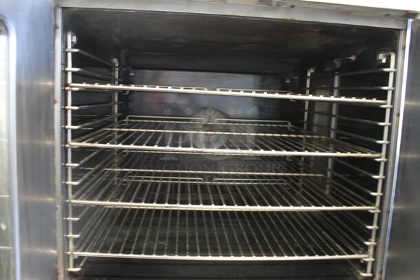 2 2018 Duke 613-G3XX Stainless Steel Commercial Natural Gas Powered Full Size Convection Oven w/ View Through Door, Solid Door, Metal Oven Racks on Commercial Casters. 2 Times Your Bid! - Image 2 of 5