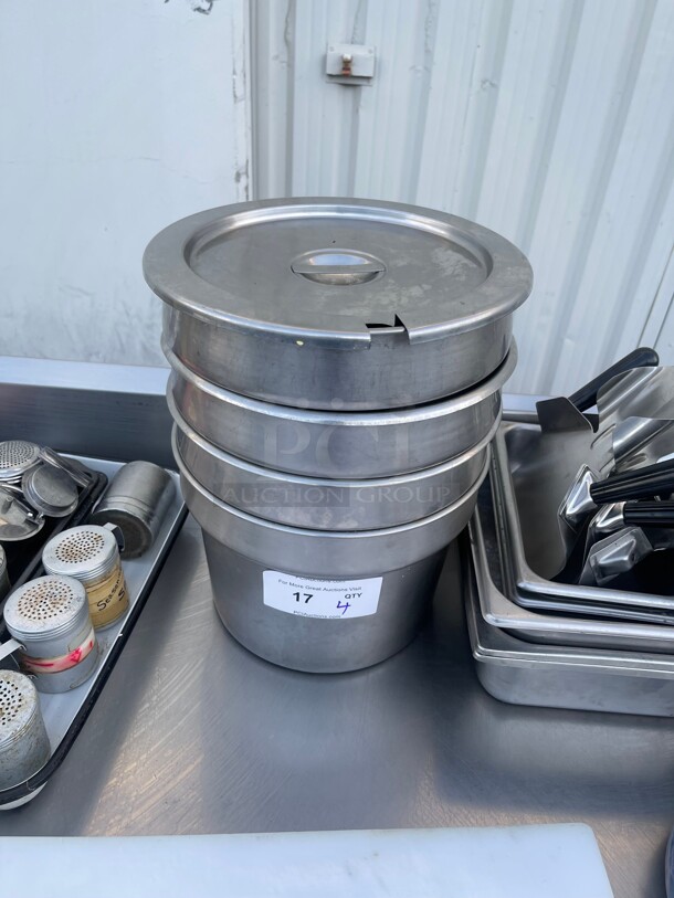 Commercial Stainless Steel Containers NSF 11x11x9  - Image 3 of 7