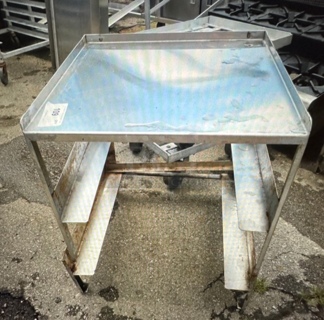 One Stainless Steel Dishwasher Rack Table. 22X22.5X35