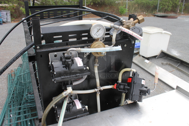 Black Metal Soda Rack w/ 5 Soda Pumps. - Image 4 of 5