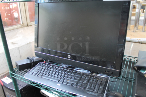 ALL ONE MONEY! Tier Lot of Various Items Including HP Computer Monitor, Cash Drawer and Keyboard