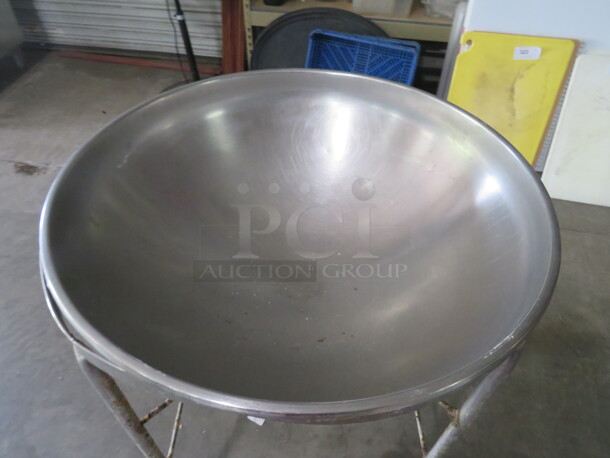 One Stainless Steel Mixing Bowl On A Stand On Casters. 31X35 - Image 2 of 2