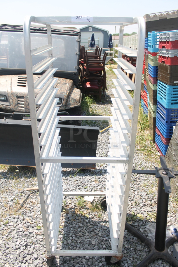 Commercial Stainless Steel Sheet Pan Rack on Commercial Casters.
