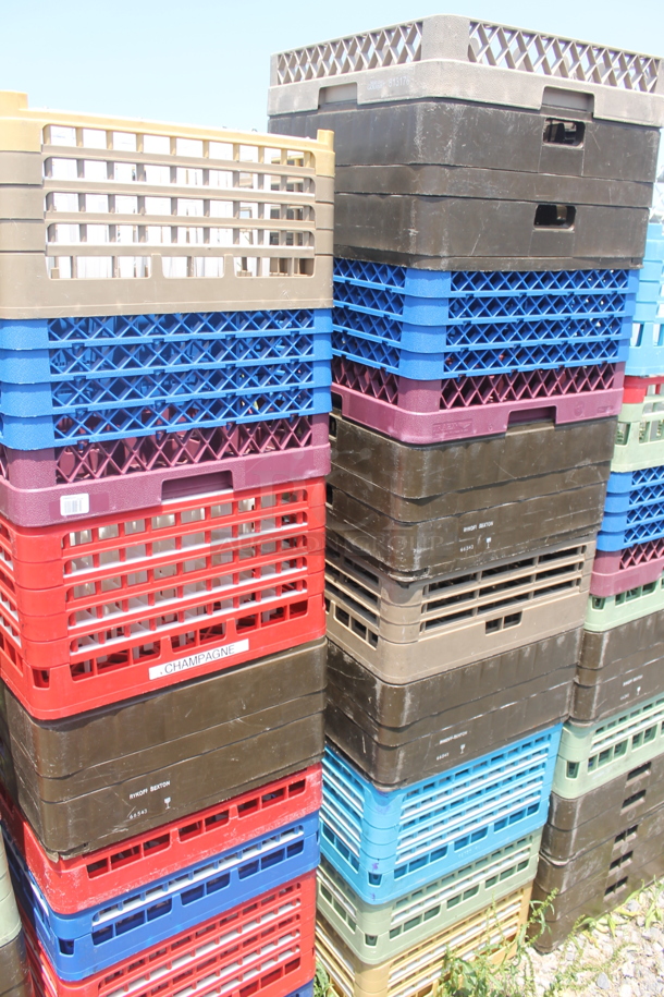 ALL ONE MONEY! Lot of Peg Racks/Crates Including Brown, Red, Green, Blue, Pink And Yellow.  - Image 3 of 4