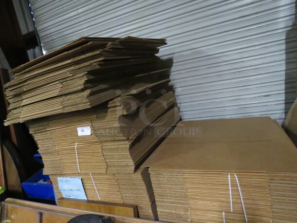 One Mega Lot Of Boxes. 21-5/8X14-1/2X14-1/8. - Image 1 of 1
