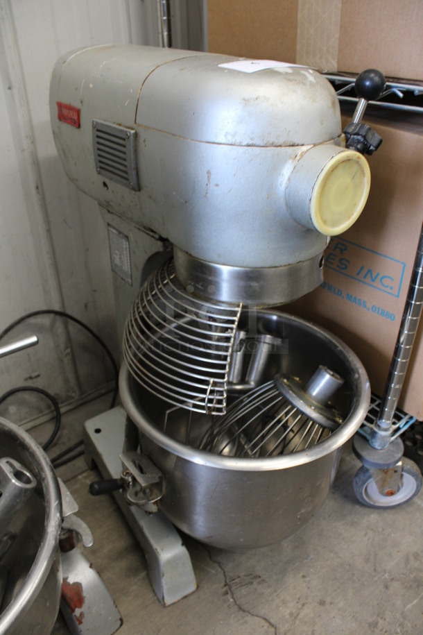 Metal Commercial 20 Quart Planetary Dough Mixer w/ Stainless Steel Mixing Bowl, Bowl Guard, Whisk, Paddle and Dough Hook Attachments. 15x24x32. Tested and Working! - Image 7 of 8