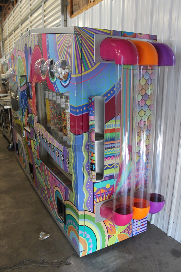 Sweet Amanda Metal Commercial Floor Style Fully Automated Candy Dispensing Machine w/ Capsule Dispensing System on Commercial Casters. - Image 4 of 12