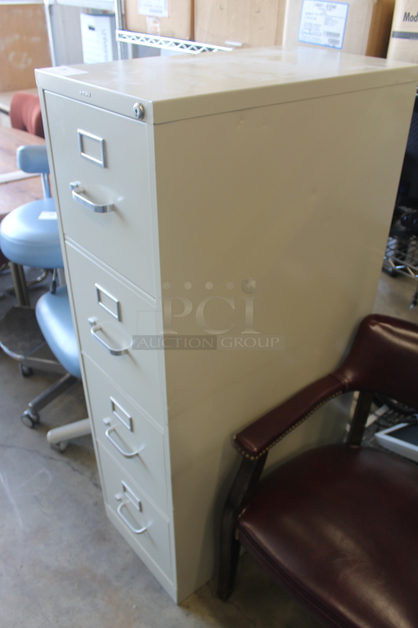 Hon Light Tan Metal 4 Drawer Filing Cabinet. - Image 3 of 4