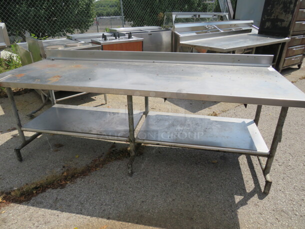 One Stainless Steel Table With Stainless Steel Under Shelf. 93X36X38 - Image 1 of 2