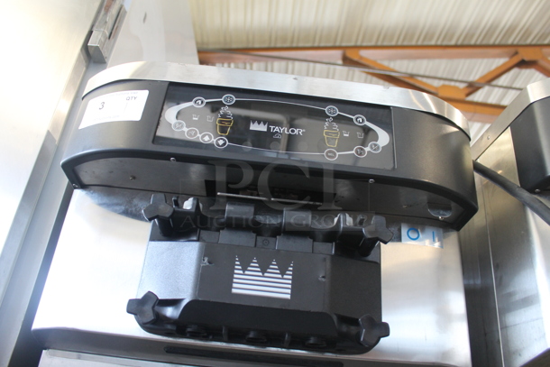 2012 Taylor C723-33 Stainless Steel Commercial Water Cooled Floor Style 2 Flavor w/ Twist Soft Serve Ice Cream Machine on Commercial Casters. 208-230 Volts, 3 Phase. - Image 5 of 11