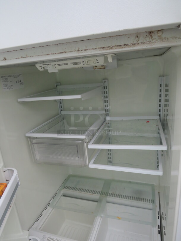 One Frigidaire Refrigerator/Freezer. Model# F44R18SKWO. 115 Volt. 30X28X64.5 - Image 2 of 2