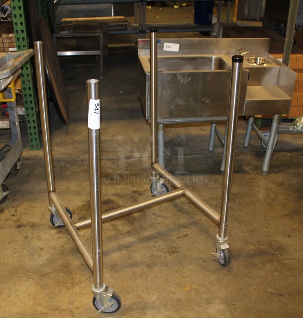Commercial Stainless Steel Bottom Of Equipment Stand/Table On Casters. 25x27x41