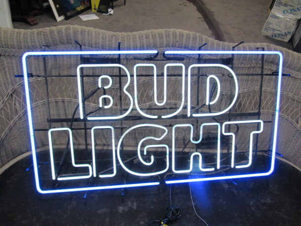 One AWESOME 48X32 BUD LIGHT NEON. WORKING!!! 