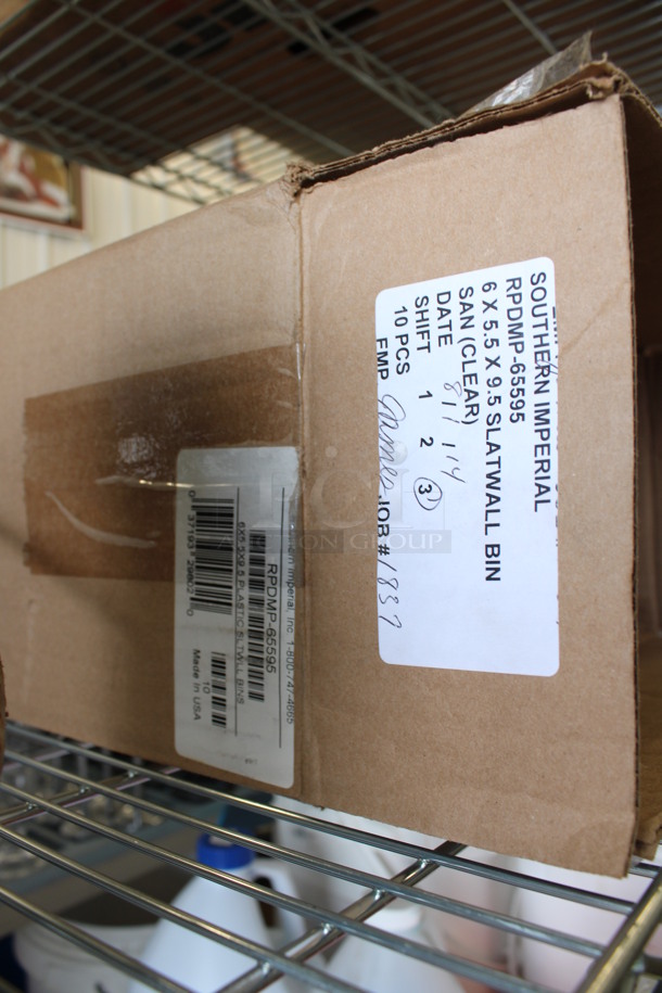 2 BRAND NEW IN BOX! Clear Poly Bins. 6x11x7. 2 Times Your Bid! - Image 3 of 3